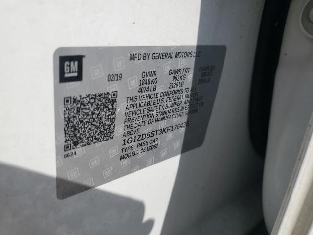 2019 CHEVROLET MALIBU LT - 1G1ZD5ST3KF176436