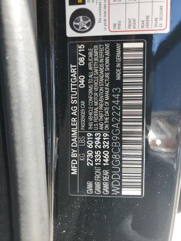 2016 MERCEDES-BENZ S 550 WDDUG8CB9GA222443