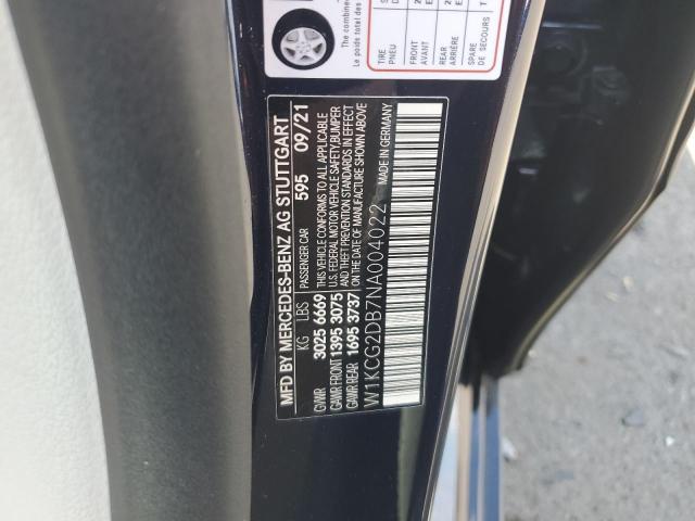 2022 MERCEDES-BENZ EQS SEDAN W1KCG2DB7NA004022