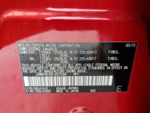 2015 TOYOTA RAV4 XLE - JTMRFREV0FJ027068