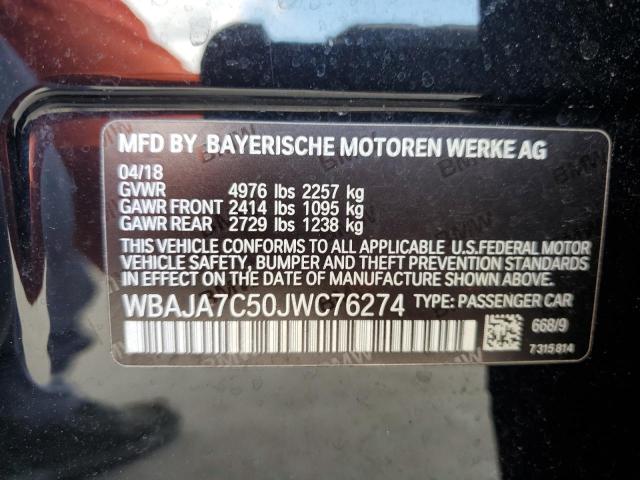 2018 BMW 530 XI WBAJA7C50JWC76274