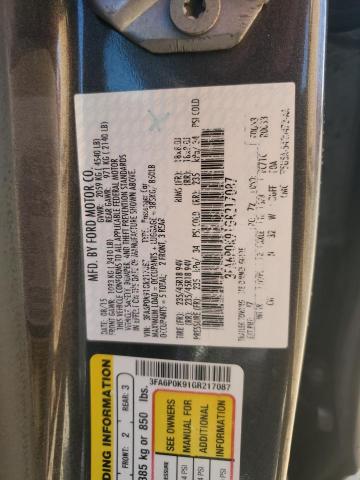 2016 FORD FUSION TIT 3FA6P0K91GR217087