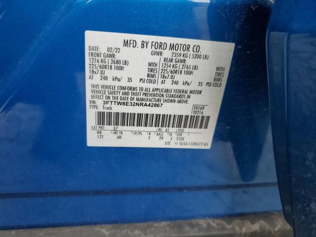 2022 FORD MAVERICK X 3FTTW8E32NRA42867
