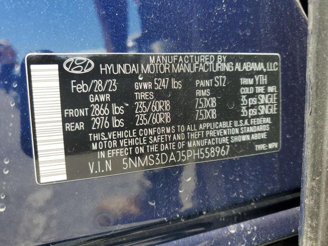 2023 HYUNDAI SANTA FE S 5NMS3DAJ5PH558967