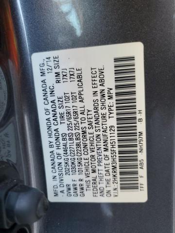 2015 HONDA CR-V EX 2HKRM3H55FH511129