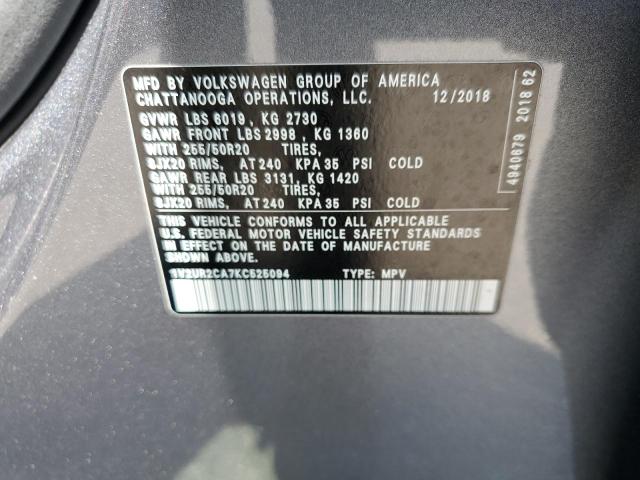 2019 VOLKSWAGEN ATLAS SE 1V2UR2CA7KC525094