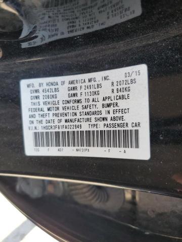 2015 HONDA ACCORD EXL 1HGCR3F81FA022949