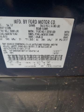 2017 FORD EXPLORER X 1FM5K8D86HGD43604