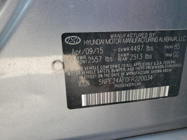 2015 HYUNDAI SONATA SE 5NPE24AF0FH220034