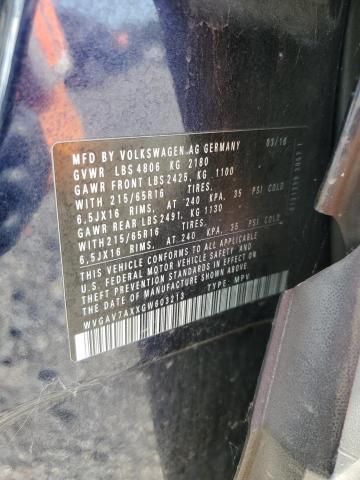 2016 VOLKSWAGEN TIGUAN S - WVGAV7AXXGW603213