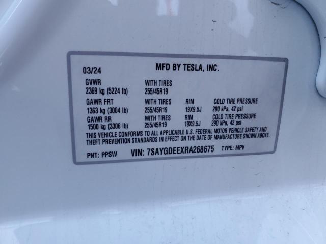 2024 TESLA MODEL Y 7SAYGDEEXRA268675