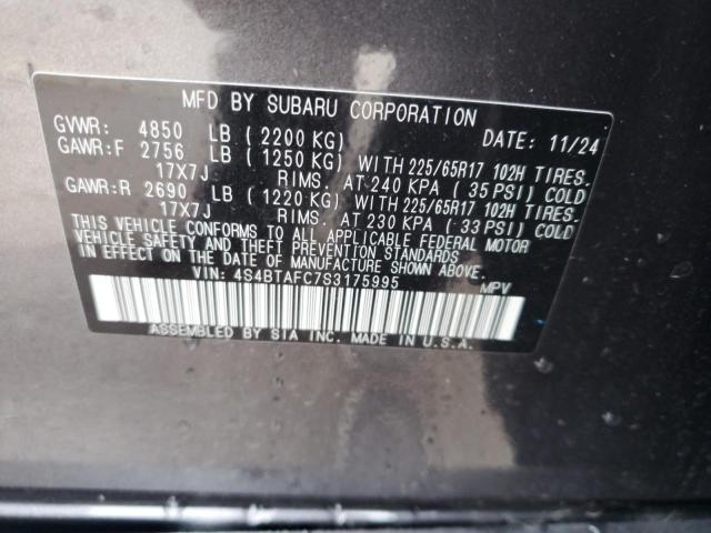 2025 SUBARU OUTBACK PR 4S4BTAFC7S3175995