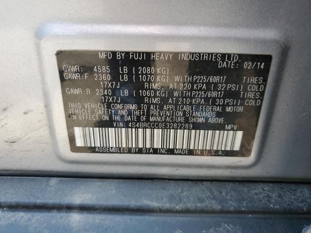 2014 SUBARU OUTBACK 2. - 4S4BRCCC0E3282289