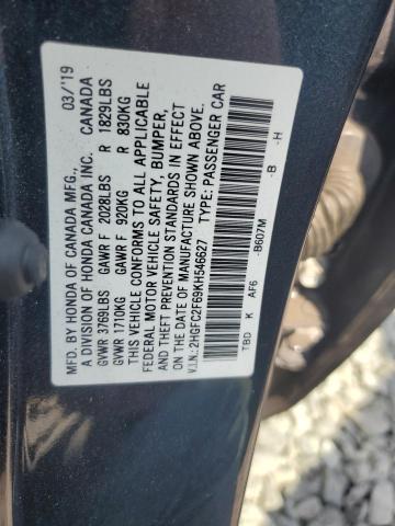 2019 HONDA CIVIC LX 2HGFC2F69KH546627