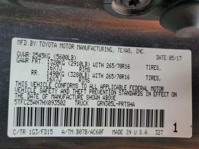 2017 TOYOTA TACOMA DOU 5TFCZ5AN7HX093502