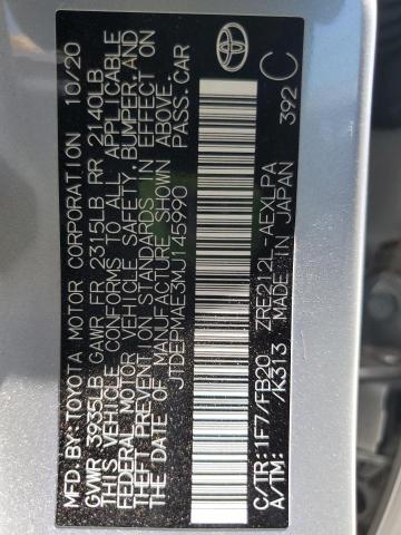 2021 TOYOTA COROLLA LE JTDEPMAE3MJ145990