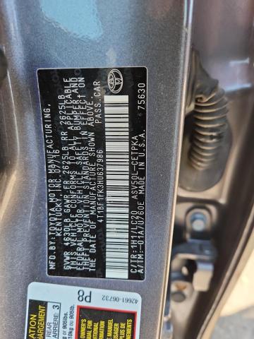 2017 TOYOTA CAMRY LE 4T1BF1FK3HU637986