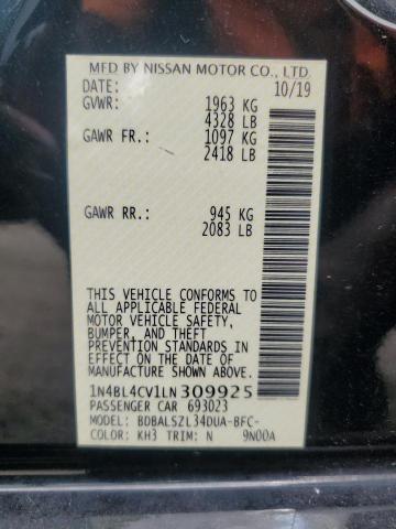 2020 NISSAN ALTIMA SR - 1N4BL4CV1LN309925