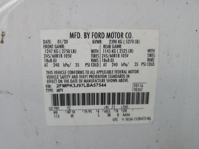 2020 FORD EDGE SEL 2FMPK3J97LBA57544