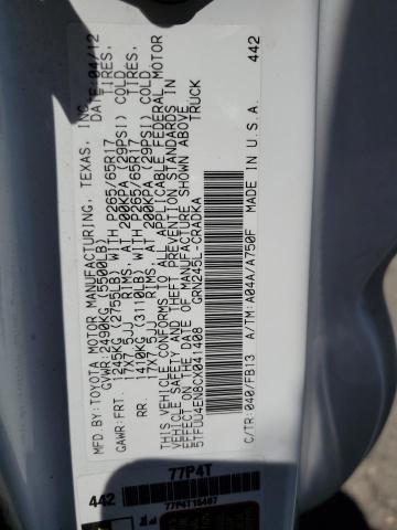 2012 TOYOTA TACOMA - 5TFUU4EN8CX041408