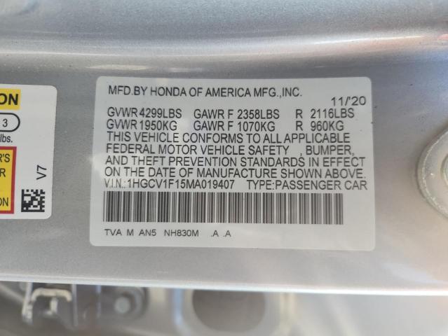 2021 HONDA ACCORD LX 1HGCV1F15MA019407