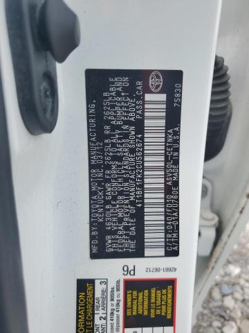 2012 TOYOTA CAMRY BASE - 4T1BF1FK2CU562674