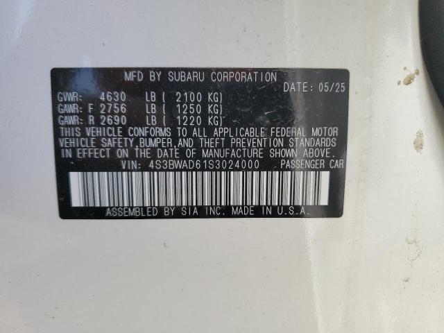 2025 SUBARU LEGACY PRE 4S3BWAD61S3024000