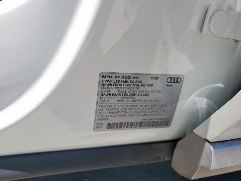 2021 AUDI Q5 PRESTIG WA1CAAFY7M2046331