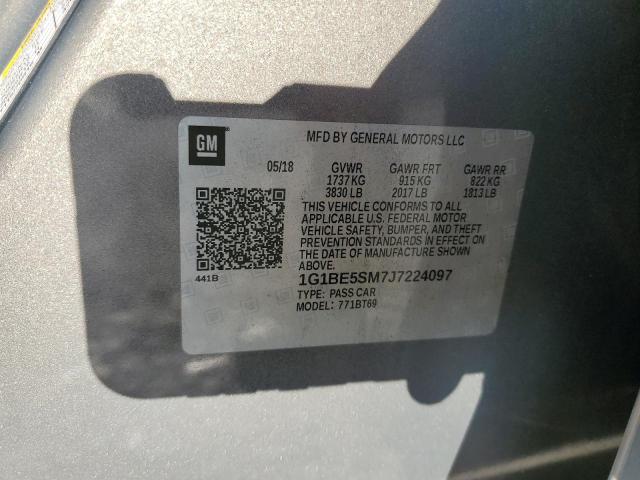 2018 CHEVROLET CRUZE LT 1G1BE5SM7J7224097