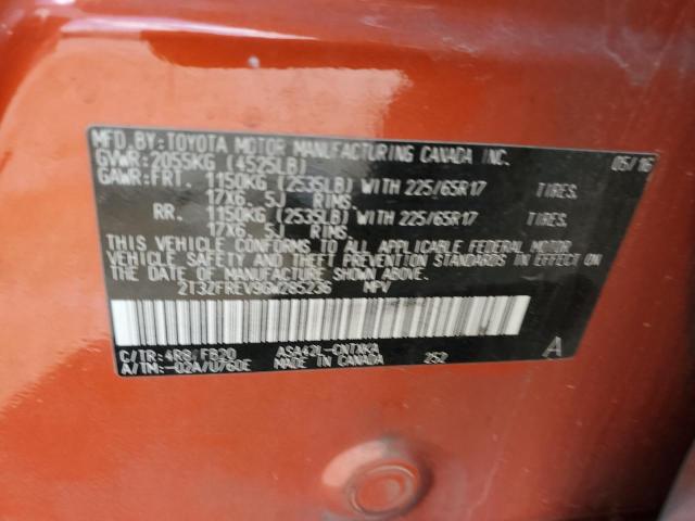 2016 TOYOTA RAV4 LE 2T3ZFREV9GW285236