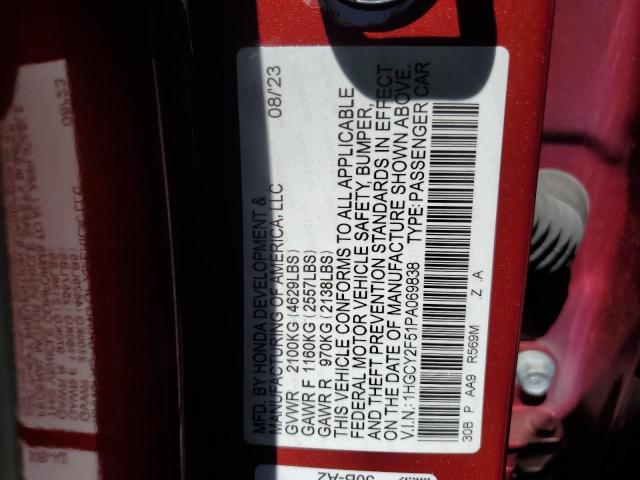 2023 HONDA ACCORD HYB 1HGCY2F51PA069838