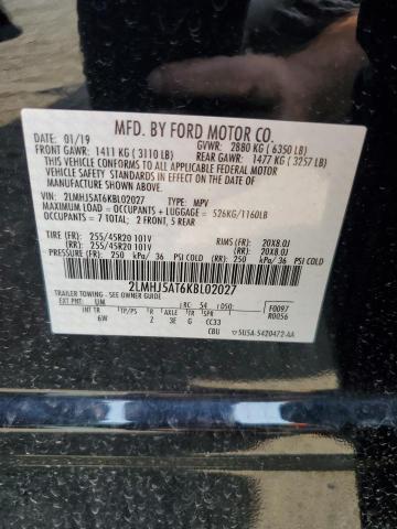 2019 LINCOLN MKT 2LMHJ5AT6KBL02027
