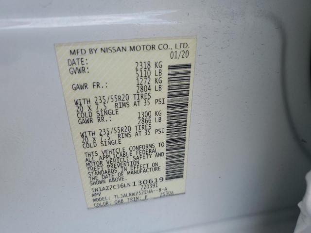 2020 NISSAN MURANO SL 5N1AZ2CJ6LN130619