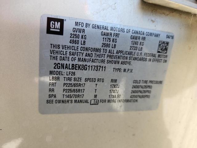 2016 CHEVROLET EQUINOX LS - 2GNALBEK8G1173711