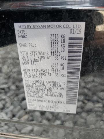 2019 NISSAN PATHFINDER 5N1DR2MN1KC604095