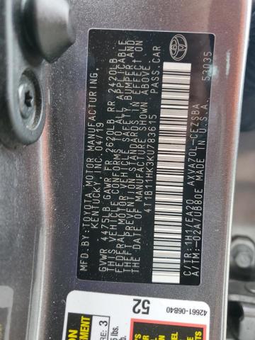 2019 TOYOTA CAMRY L - 4T1B11HK3KU783615