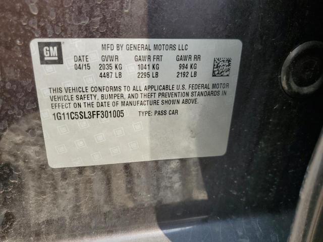2015 CHEVROLET MALIBU 1LT 1G11C5SL3FF301005
