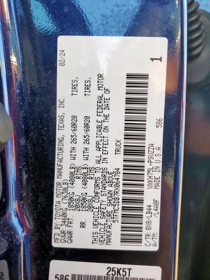 2024 TOYOTA TUNDRA CRE 5TFMC5DB7RX064784