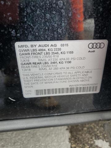 2016 AUDI Q3 PREMIUM WA1EFCFS0GR000207