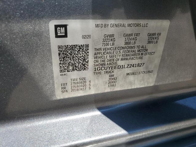 2020 CHEVROLET SILVERADO K1500 RST 1GCUYEED1LZ241827