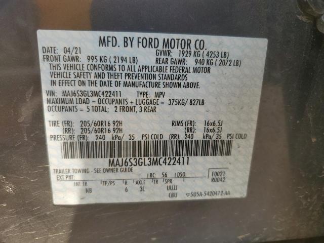 2021 FORD ECOSPORT S - MAJ6S3GL3MC422411