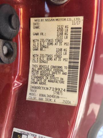 2018 NISSAN FRONTIER S 1N6BD0CTXJN719924