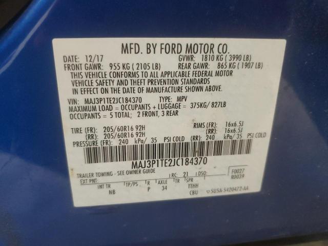 2018 FORD ECOSPORT MAJ3P1TE2JC184370