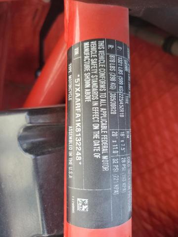 2019 POLARIS SLINGSHOT SLR 57XAARFA1K8132248