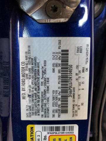 2013 FORD FUSION SE - 3FA6P0LU7DR104050