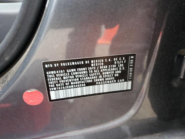 2017 VOLKSWAGEN JETTA S 3VW167AJXHM346596