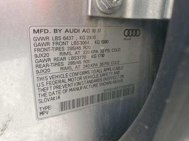 2018 AUDI Q7 PREMIUM WA1LHAF77JD019763