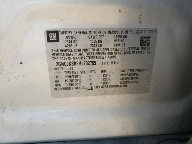 2017 CHEVROLET TRAX LS 3GNCJKSB2HL282765