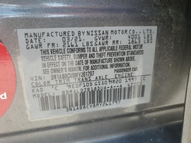 2021 NISSAN SENTRA SV 3N1AB8CV8MY261797