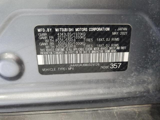 2021 MITSUBISHI OUTLANDER - JA4ARUAU6MU029126